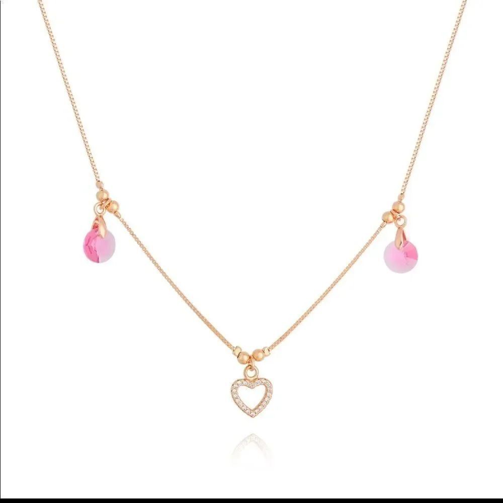 CHOKER AMORE Swarovski Crystal ZIRCONIA + ROSÉ GOLD PLATED